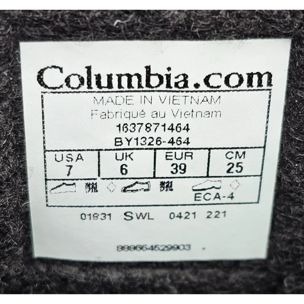 Columbia Powderbug Plus Blue Big Kid's Snow Boots Size 7 - Picture 10 of 10